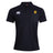 The EMB Canterbury Tacoma Tsunami Rugby Waimak Polo is a black short-sleeve men's polo with a collar, featuring a white Canterbury logo and yellow "T High Lions" crest—combining classic style and comfort for rugby fans.