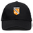 The University of Tennessee Flexfit Drill Cap by EMB Canterbury is a black cap with an embroidered "Tennessee Rugby" logo and an orange and white shield emblem on the front.