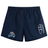 Navy blue NC All Stars Tactic shorts by EMB Canterbury with an elasticated waistband, featuring a "North Carolina Rugby All Star" logo and a stylized white fern on the right leg.
