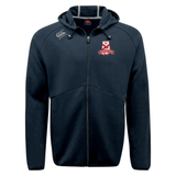 Alabama Rugby Alliance Tempo Vapodri Full-Zip Hoodie by EMB Canterbury with a hood, featuring a full-zip closure and embroidered logos on the chest.