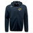 Navy blue full-zip Boston RFC Tempo Vapodri hoodie by EMB Canterbury with "Boston" patch on the left chest, featuring a hood and split kangaroo pockets, displayed on a white background.
