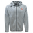 The West Potomac RFC Tempo Vapodri Full-Zip Hoodie by EMB Canterbury is a light gray hoodie with a hood, adjustable drawstrings, left chest logo, and right chest shield emblem. Its Vapodri fabric wicks moisture for all-day comfort.