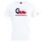 The Canterbury Texas CCC Flag Club T-shirt by WRS Canterbury features a white design with a red and navy logo and text on the front, plus a small black sleeve logo—a classic look reflecting rugby pride.