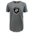 A gray lightweight tee with the WRS LAT Sharks Crest Supersoft T-Shirt logo on it, perfect for South Africa rugby fans.
