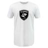 A lightweight white long-sleeve tee featuring the South Africa rugby fans' favorite Sharks Crest logo in black and white - The WRS LAT Sharks Crest Supersoft T-Shirt.
