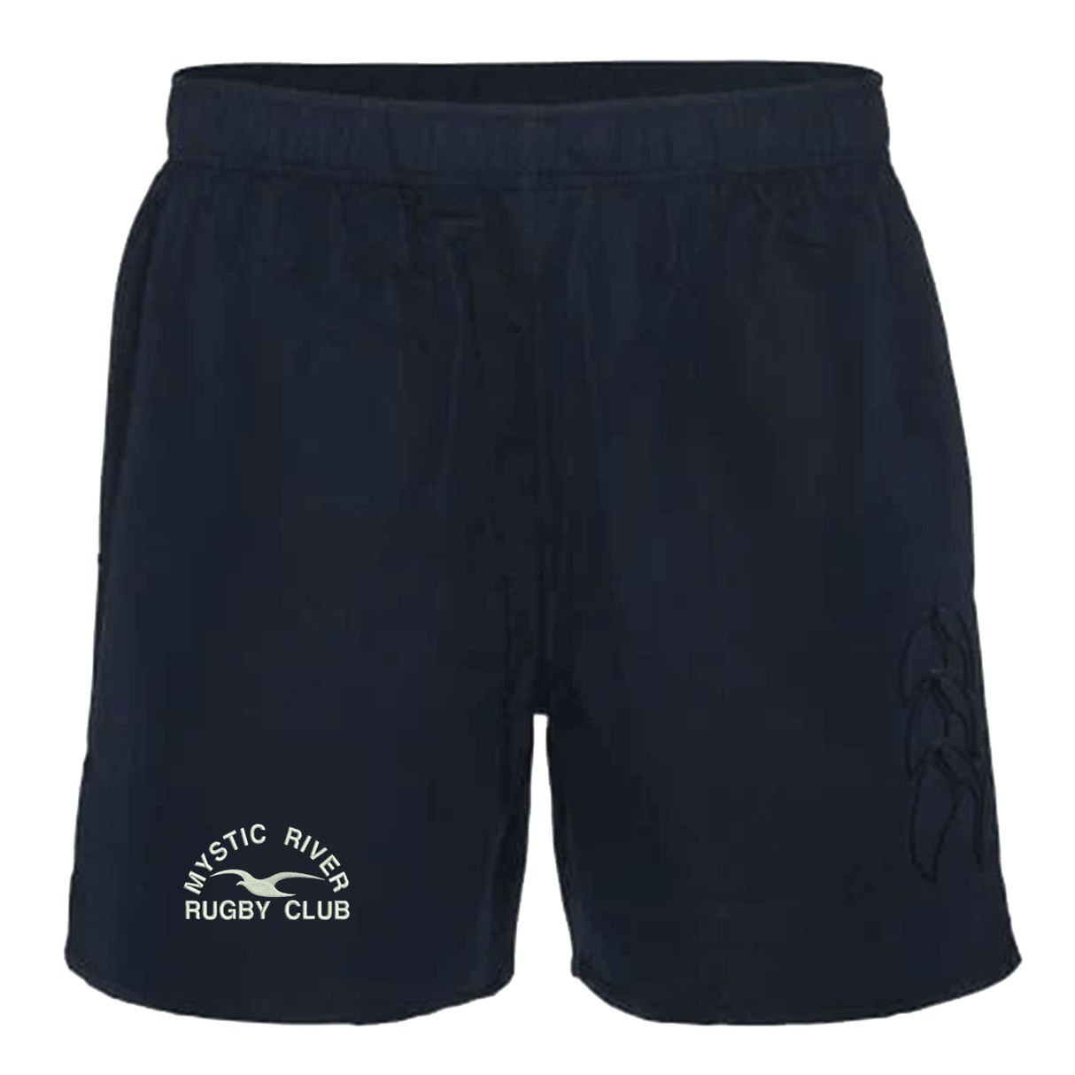 A Mystic River Rugby Canterbury Tonal Tactic Short with the words Atlantic Rugby Club on it.