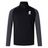 Introducing the UNC Charlotte Women's Elite First Layer by Canterbury from EMB Canterbury: a long-sleeved pullover designed in black and gray with quick-drying honeycomb fabric, featuring a quarter zip and a logo on the chest.