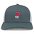 The EMB S&S Activewear University of Oklahoma Women Retro Trucker Cap features a gray and white design with a red "OU" logo, "Rugby Club" in white on the front, and an adjustable snapback closure.