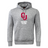 The University of Oklahoma Women's Club Hoodie by WRS Canterbury is a gray piece with a bold red "OU" logo and "Rugby Club" text. It's crafted from soft sweatshirt fleece, with a front pocket and drawstring hood. Optional customization adds a personal touch.