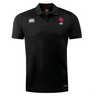 The black University of Oklahoma Women Club Dry Polo by EMB Canterbury showcases Vapodri Technology for breathability and comfort. It features a logo with two stylized Cs above "Rugby Club" text underneath a red emblem, ensuring style on or off the field.