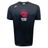Black University of Oklahoma Women Tempo T-shirt by WRS Canterbury, featuring a central red and white "OU Rugby Club" logo, Canterbury branding on the shoulder, and VapoDri technology for moisture-wicking comfort.