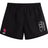 The University of Oklahoma Women Tactic Shorts by EMB Canterbury are black rugby shorts with a red "OU Rugby Club" logo on the left and a white tribal-style design on the right.