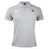 Gray University of Oklahoma Women Waimak Polo by EMB Canterbury featuring the OU Rugby Club and Canterbury logos on the front, crafted from a comfortable cotton polyester blend.