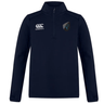 A navy 1/4 zip training top by EMB Canterbury, showcasing the logo on one side and the stylized Uruguay Club Shield on the other.