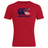 Introducing the Canterbury USA CCC Flag Club T-Shirt by WRS Canterbury, a red cotton blend shirt featuring wave designs and an American flag pattern.