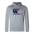 The Canterbury USA CCC Club Lightweight Hoodie by WRS Canterbury showcases a gray design with a Canterbury logo featuring navy blue waves and an American flag, crafted from durable polyester and elegantly placed above the word "Canterbury.