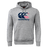 The gray WRS Canterbury USA CCC Flag Club Hoodie features a CCC logo with navy and American flag colors for a classic look.