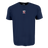 The USA Rugby Elevated Crest Comfort Tee by EMB S&S Activewear features a small centered USA Rugby logo on navy blue, made from soft ring-spun cotton.