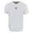 The EMB S&S Activewear USA Rugby Elevated Crest Comfort Tee is a white short-sleeve shirt made of soft ring-spun cotton with a small crest logo on the chest, shown against a white background.