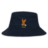 The USA Rugby Heritage 50th Anniversary Bucket Hat by EMB S&S Activewear is a black, limited edition hat featuring an embroidered eagle with a rugby ball above yellow "USARFU" text on the front, celebrating USA Rugby.