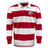Striped long-sleeve relaxed fit USA Rugby Hooped Classic Jersey with an emblem on the left chest by EMB Mudoo.