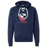 A stylish navy USA Rugby Crest Hockey Hoodie with the WRS Alpha Broder logo, showing support for the team.