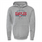 Gray hooded sweatshirt with the text "USA Rugby Wordmark 60/40 Pullover Hoodie 24" and an eagle logo on the chest, featuring a drawstring hood and a front pouch pocket by WRS Augusta.