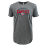 Grey USA Eagles Wordmark Supersoft Tee 24 t-shirt with a logo featuring an eagle and a soccer ball on the chest by WRS LAT.