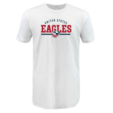 White cotton fabric USA Eagles Wordmark Supersoft Tee 24 t-shirt with an eagle logo centered on the chest by WRS LAT.