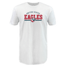 White cotton fabric USA Eagles Wordmark Supersoft Tee 24 t-shirt with an eagle logo centered on the chest by WRS LAT.
