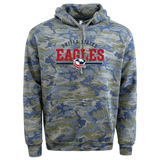 A USA Rugby Camo Edition Wordmark Hoodie 24 with a "united states eagles" logo featuring an eagle and a rugby ball on the front by WRS LAT.