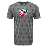 A gray WRS LAT USA Rugby Five-Star Logo Tee.
