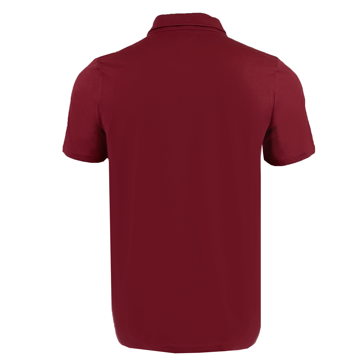 Back view of a plain maroon USA Rugby Polo by Castore, featuring short sleeves and a collar. Just In: this polo combines classic style with modern performance.