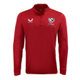 A red USA Rugby 1/4 Zip by Castore that features the USA Rugby logo on the chest and Castore branding on the right shoulder.