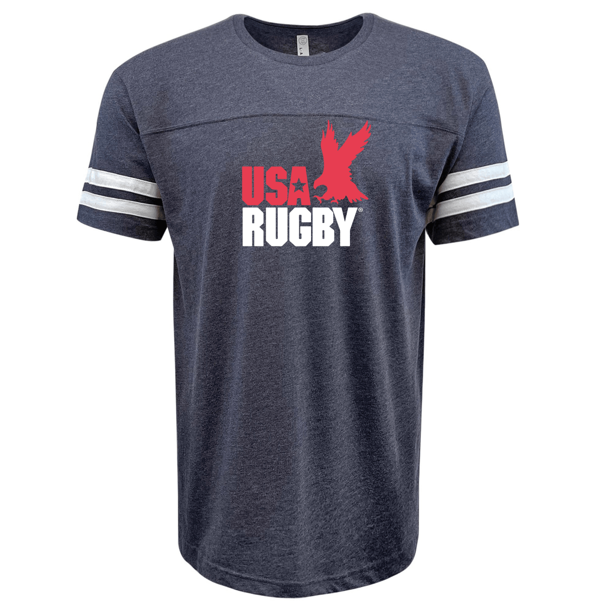 A navy WRS LAT USA Rugby Throwback Football t-shirt.