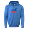The WRS Augusta USA Rugby Throwback 60/40 Pullover Hoodie features "USA RUGBY" text and a blue/red eagle on the chest, plus a front kangaroo pocket. This cozy fleece sweatshirt is perfect for rugby fans.