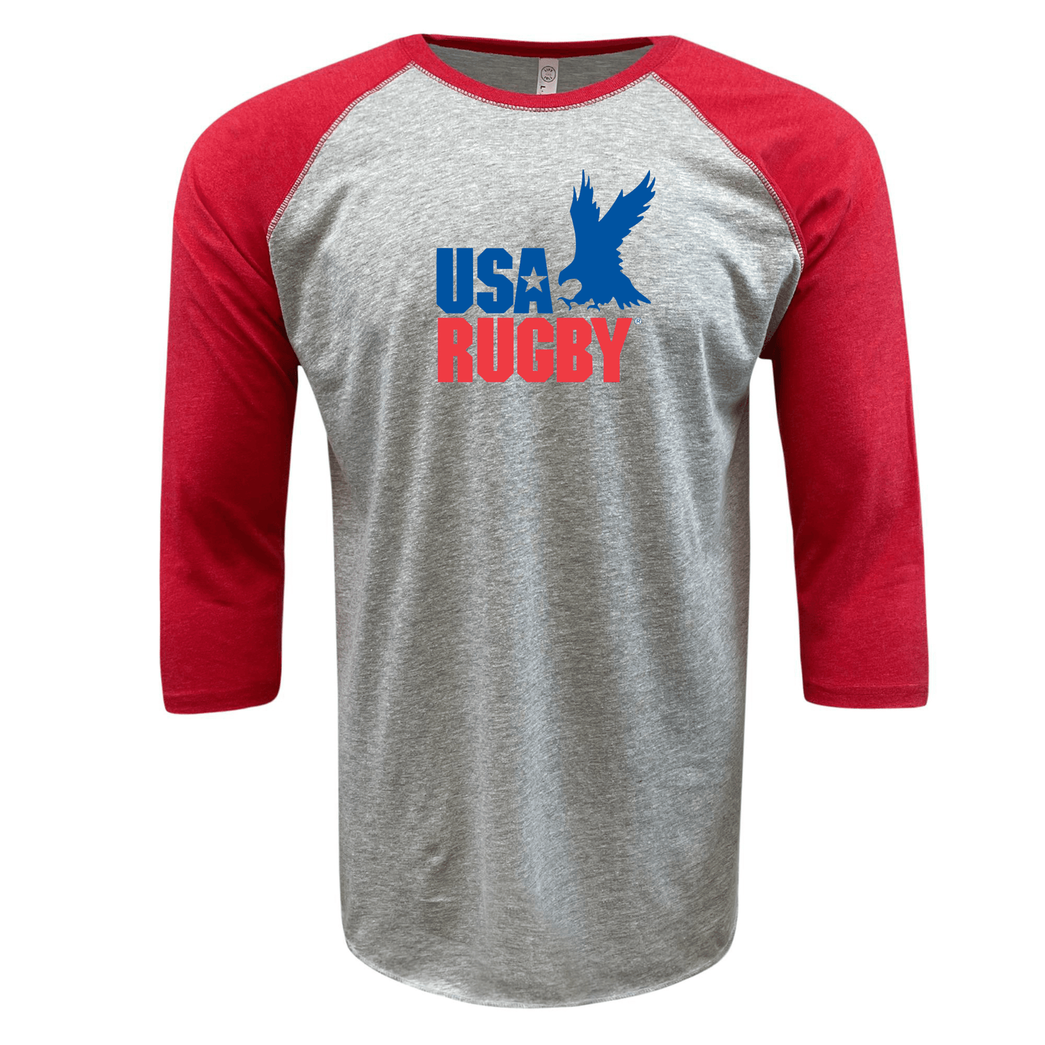 WRS LAT USA Rugby Throwback Baseball 3/4 Sleeve T-shirt.