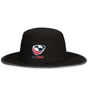 A black perforated bucket hat with the EMB Augusta USA Rugby Crest Legend Boonie Hat logo on the front.