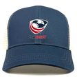 The USA Rugby Eco Trucker Cap by EMB Alpha Broder features the Vintage Style logo.