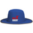 Stay cool and comfortable in the EMB Augusta USA Rugby Throwback Legend Boonie Hat, featuring a blue wide brim with black trim and the embroidered red USA Rugby logo with eagle on the front. Moisture-wicking; perfect for every match.