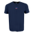 The USA Rugby Elevated Throwback Comfort Tee by EMB S&S Activewear features a navy blue design with a small red and blue "USA Rugby" logo centered on the chest, from the Through the Decades Collection.