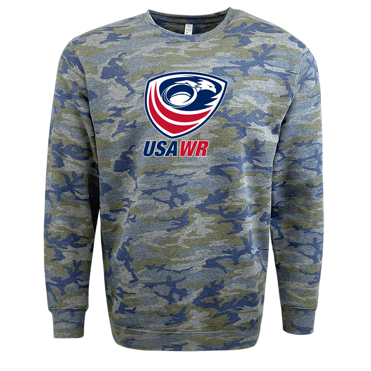 The USA Wheelchair Rugby Camo Edition Crew Sweatshirt, by WRS LAT, is the perfect addition to any Eagles fan's wardrobe. This sweatshirt features the USA logo prominently displayed on the front, making it a must-have for supporters of USA.