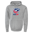A USA Wheelchair Rugby 60/40 Pullover Hoodie featuring the WRS Augusta logo, perfect fan wear for wheelchair rugby enthusiasts.