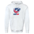 A white WRS Augusta USA Wheelchair Rugby 60/40 Pullover Hoodie with the words USA HR on it.