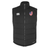 The USA Shield Core Gilet by EMB Canterbury is a black padded vest with a high collar, featuring the Canterbury logo on the right chest and an American flag on the left. This stylish and patriotic piece ensures you stand out with its unique details.