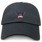 Show your support for USI Women’s Rugby with the EMB S&S Activewear University of Southern Indiana Women Adult Low-Profile Cotton Twill Dad Cap, featuring a blue-wing “USI Women’s Rugby” logo on the front.
