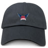 Show your support for USI Women’s Rugby with the EMB S&S Activewear University of Southern Indiana Women Adult Low-Profile Cotton Twill Dad Cap, featuring a blue-wing “USI Women’s Rugby” logo on the front.