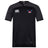 The University of Southern Indiana Women Vapodri Evader Jersey by EMB Canterbury is a black and dark gray short-sleeve jersey with moisture-wicking Vapodri tech, featuring the Canterbury logo on the right chest and a USA Rugby logo on the left.