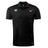 The University of Southern Indiana Women Club Dry Polo by EMB Canterbury is a black short-sleeve polo with two chest logos and Vapodri tech for moisture control and comfort.