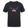 The University of Southern Indiana Women Club Plain Tee by WRS Canterbury is a black cotton blend t-shirt featuring a winged "USI" logo with "Women's Rugby" beneath, printed on the chest—combining comfort and style for fans and players.